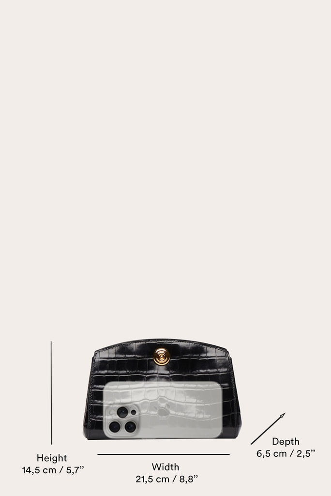 Liffner-Pushlock Clutch Snow Leopard-dgallerystore