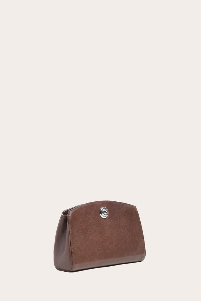 Liffner-Pushlock clutch dark brown-dgallerystore