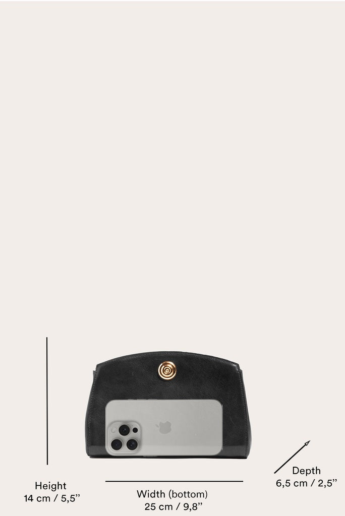 Liffner-Pushlock clutch dark brown-dgallerystore