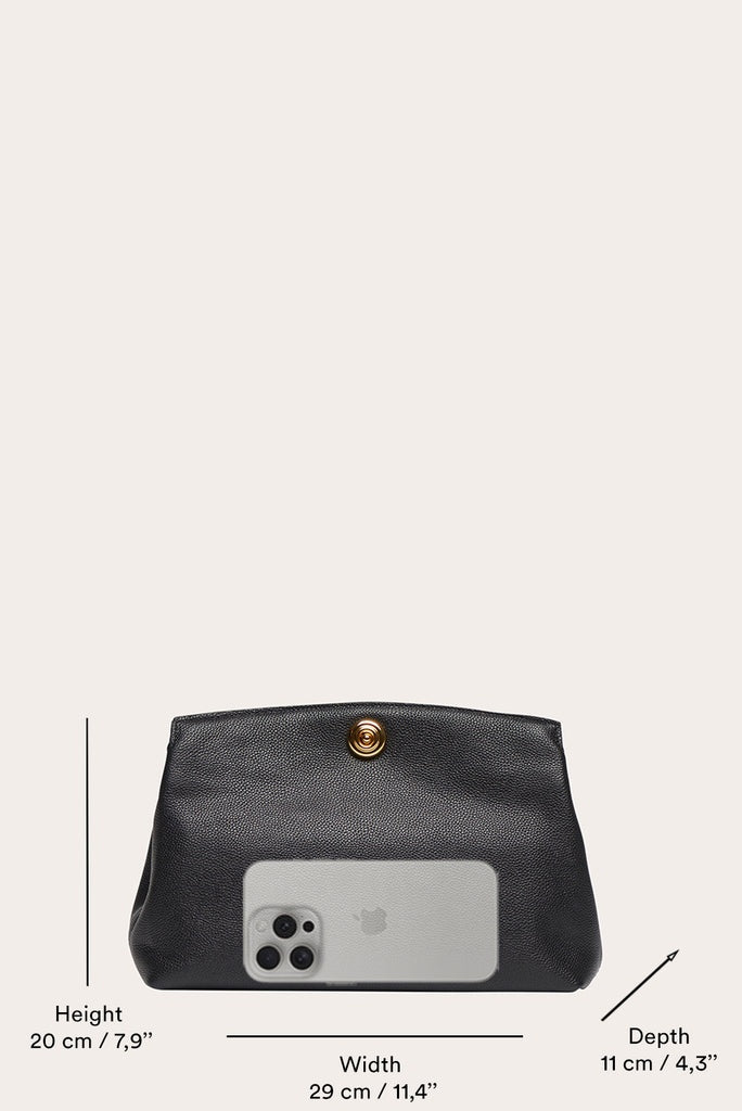 Liffner-Pushlock pouch black croc-dgallerystore