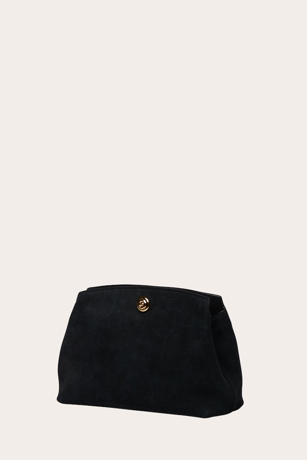 Liffner-Pushlock pouch black suede-dgallerystore