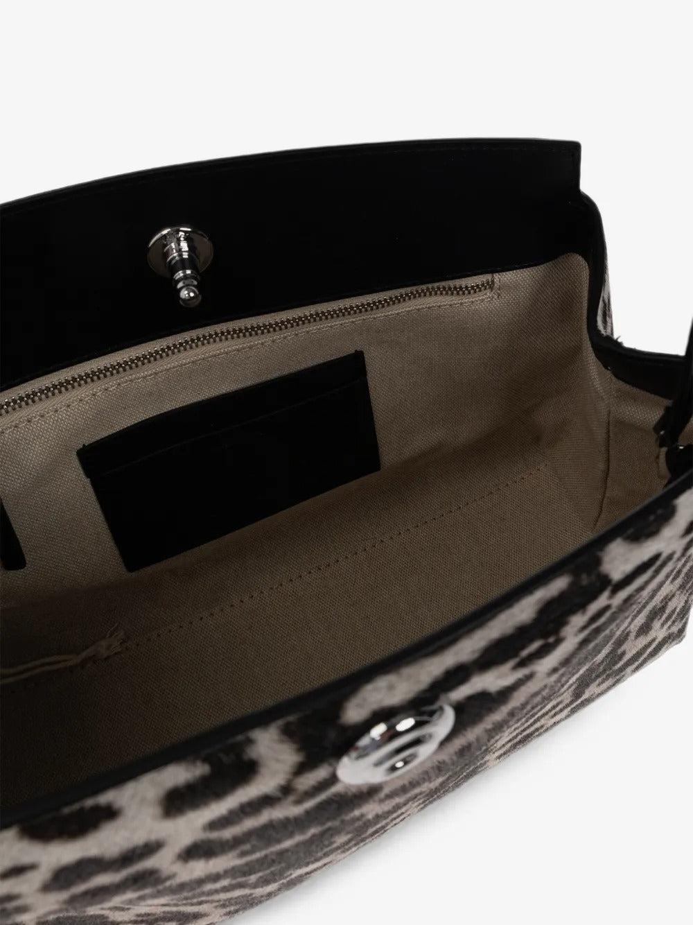 Liffner-Pushlock pouch leo hair calf-dgallerystore
