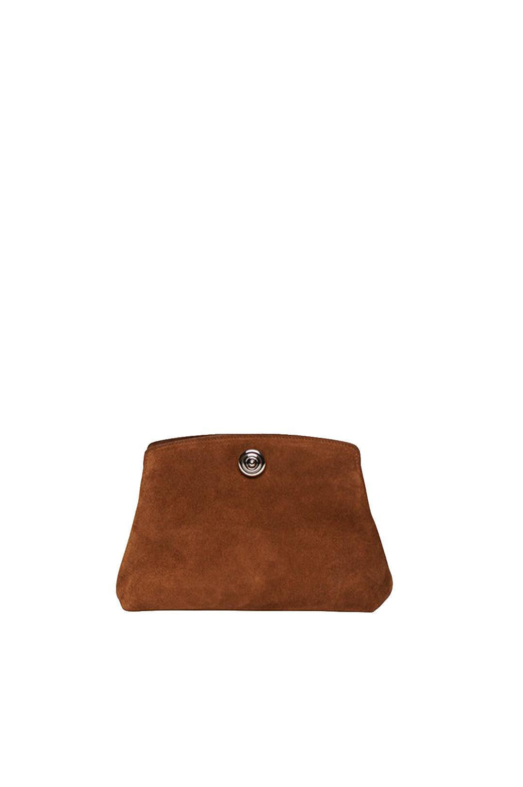 Liffner-Pushlock pouch mini light brown suede-dgallerystore