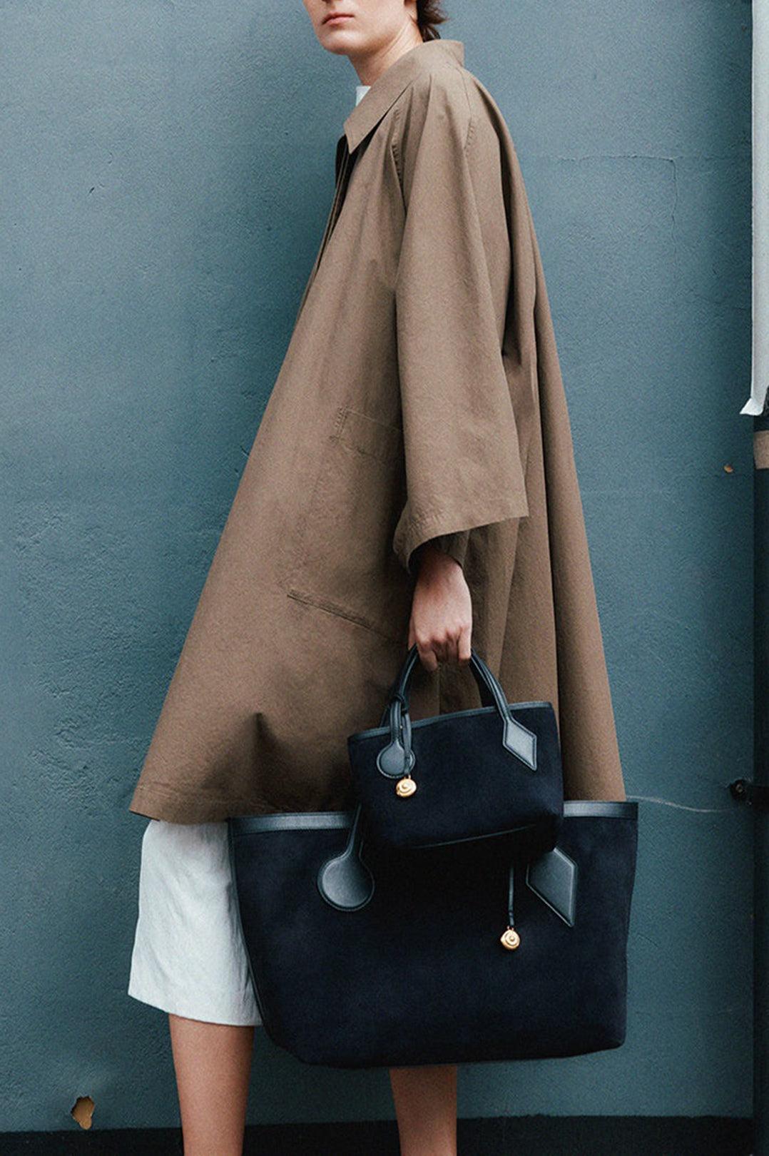 Liffner-Sprout tote large black suede-dgallerystore