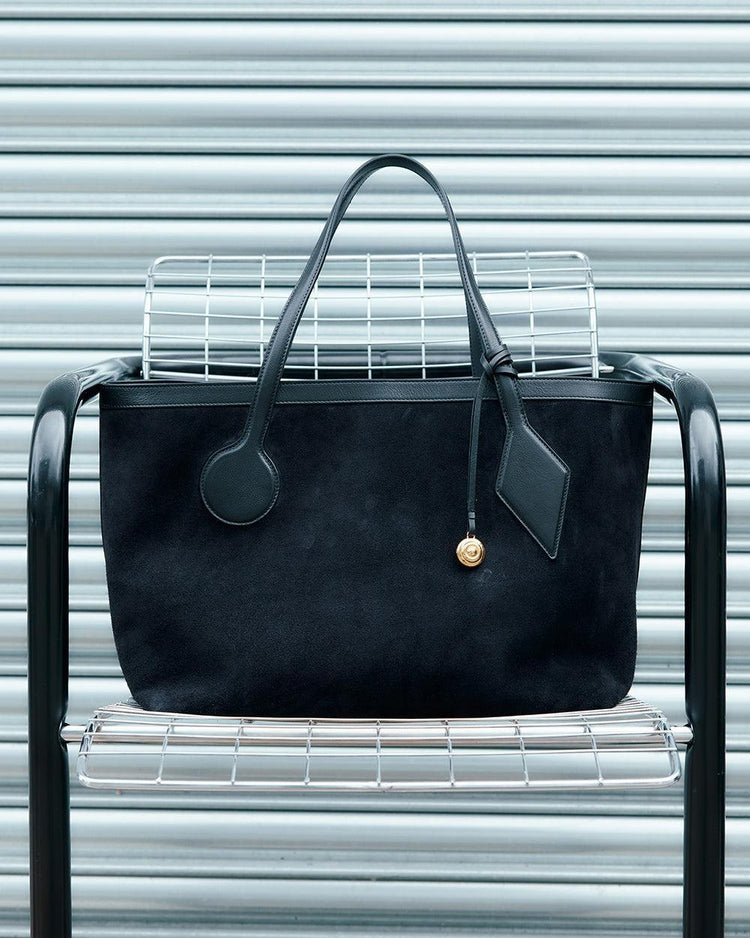 Liffner-Sprout tote large black suede-dgallerystore