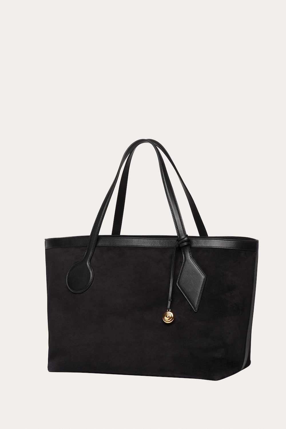 Liffner-Sprout tote large black suede-dgallerystore