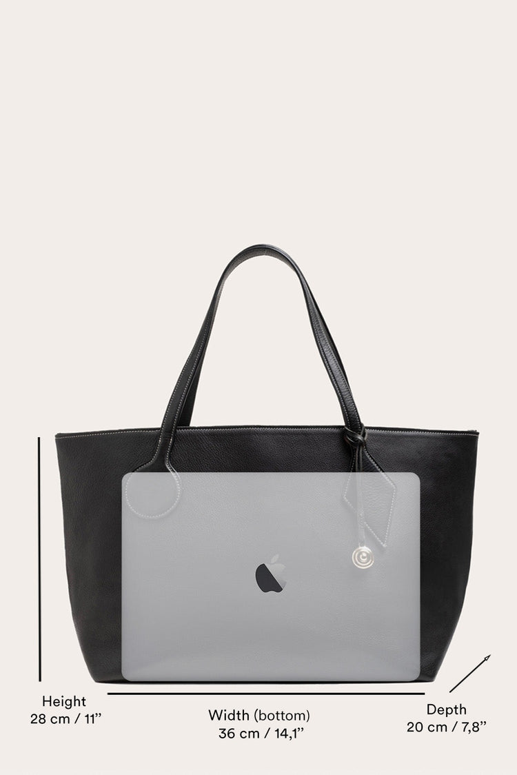 Liffner-Sprout tote large black suede-dgallerystore