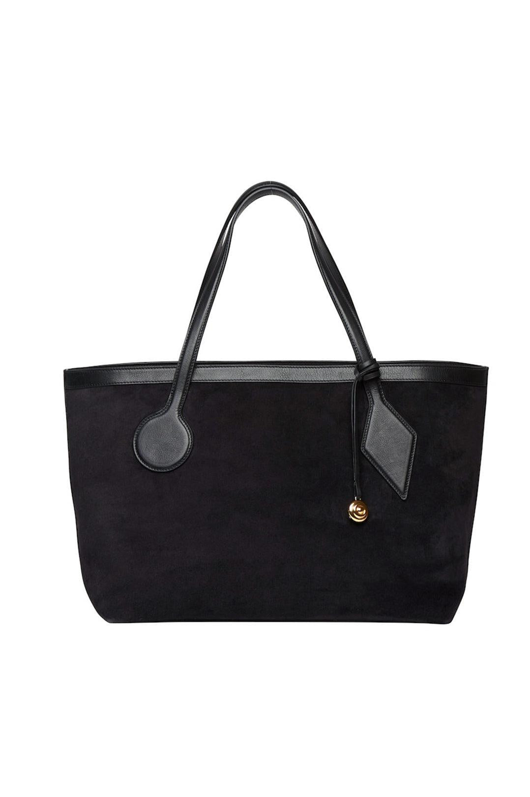 Liffner-Sprout tote large black suede-dgallerystore