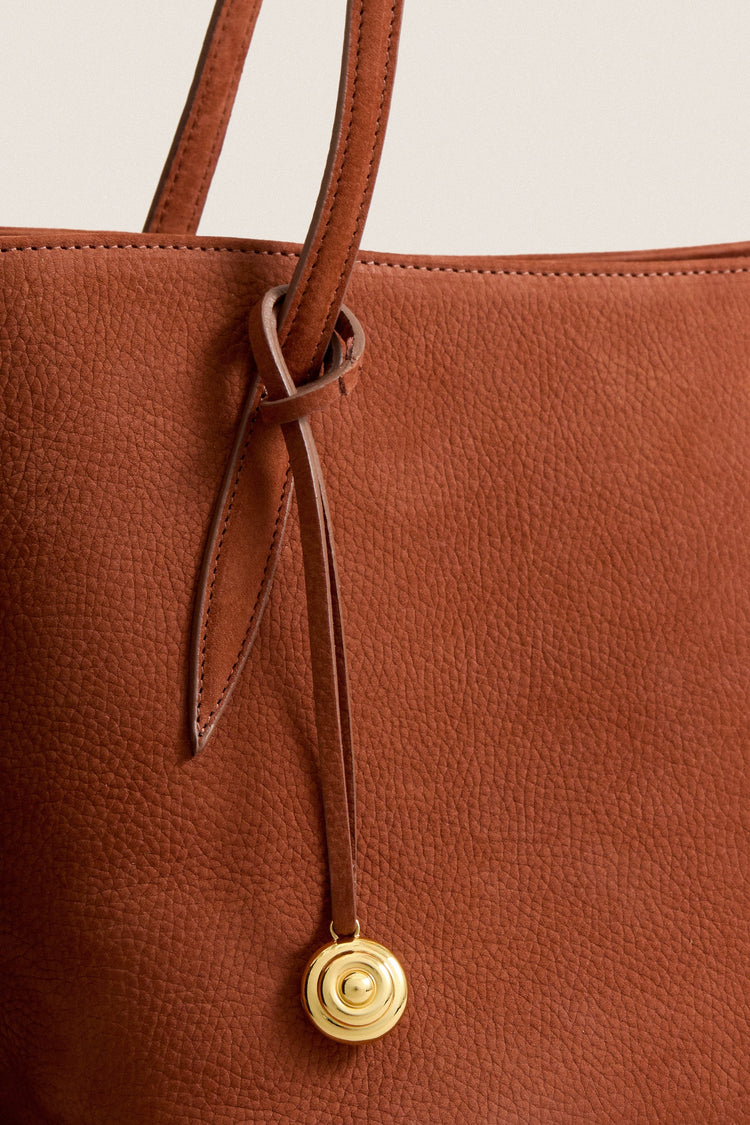 Liffner-Sprout tote midi nubuck rust-dgallerystore