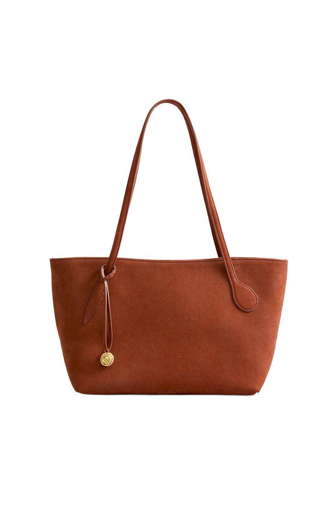 Liffner-Sprout tote midi nubuck rust-dgallerystore