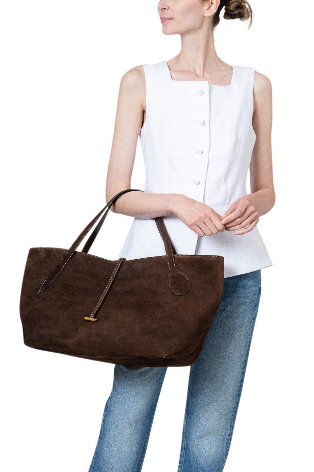 Liffner-Zip Penne Tote Suede-dgallerystore