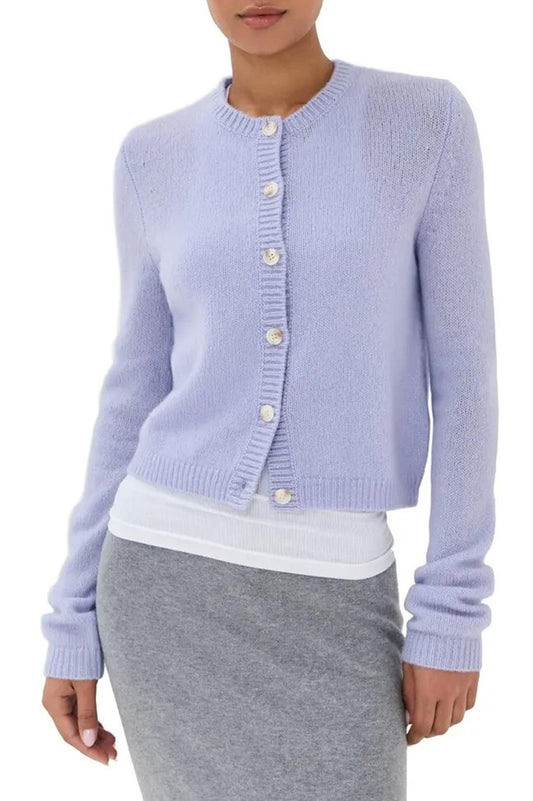 Lisa Yang-Felicia cashmere cardigan - soft lavender-dgallerystore