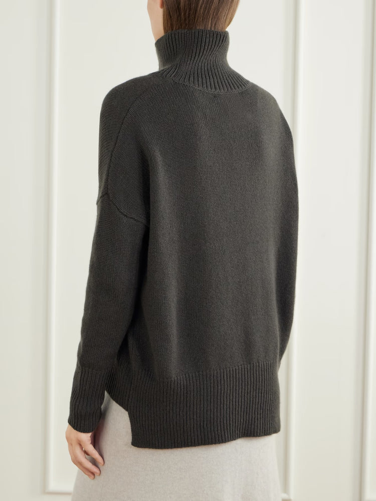 Lisa Yang-Heidi cashmere sweater dark fern-dgallerystore
