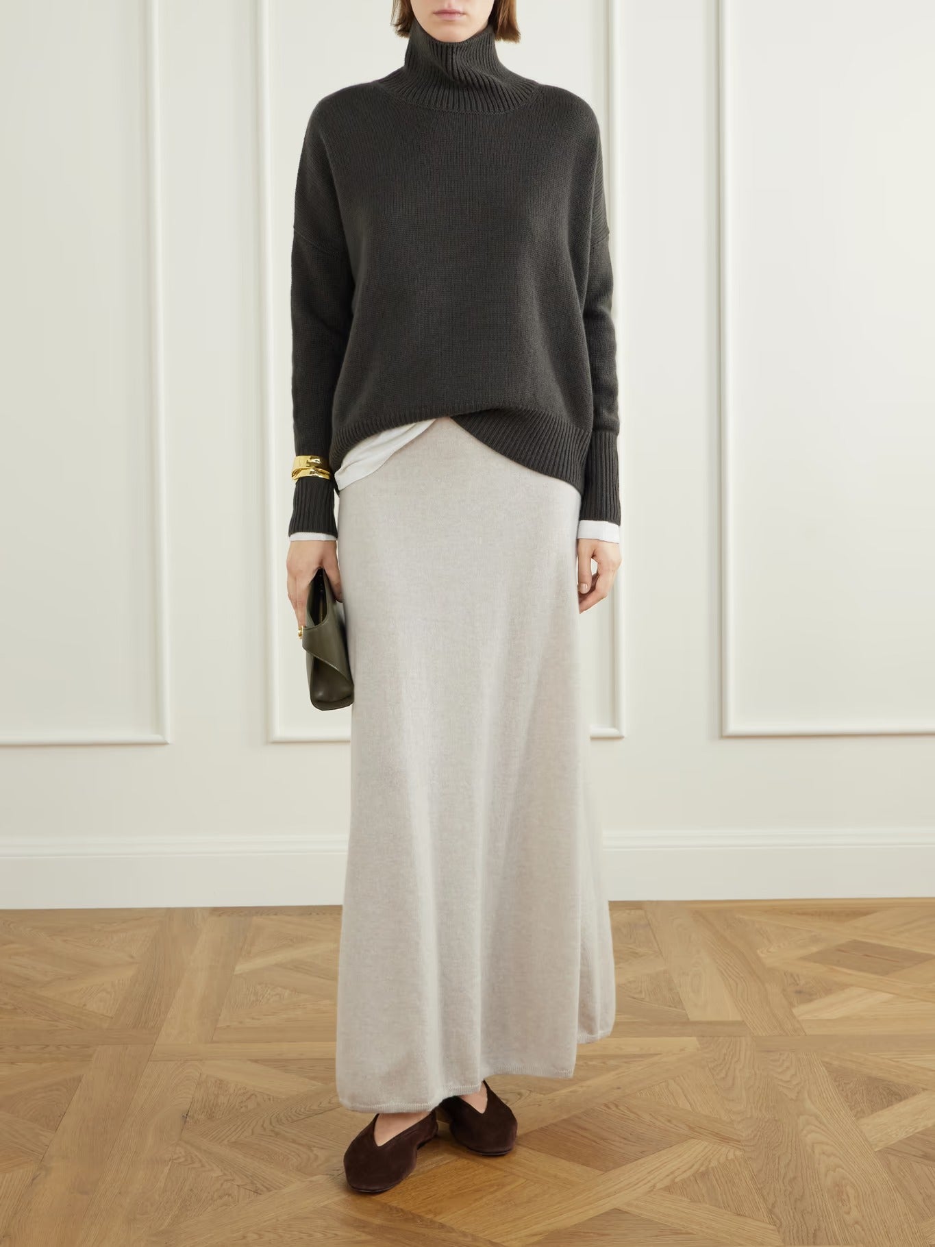 Lisa Yang-Heidi cashmere sweater dark fern-dgallerystore