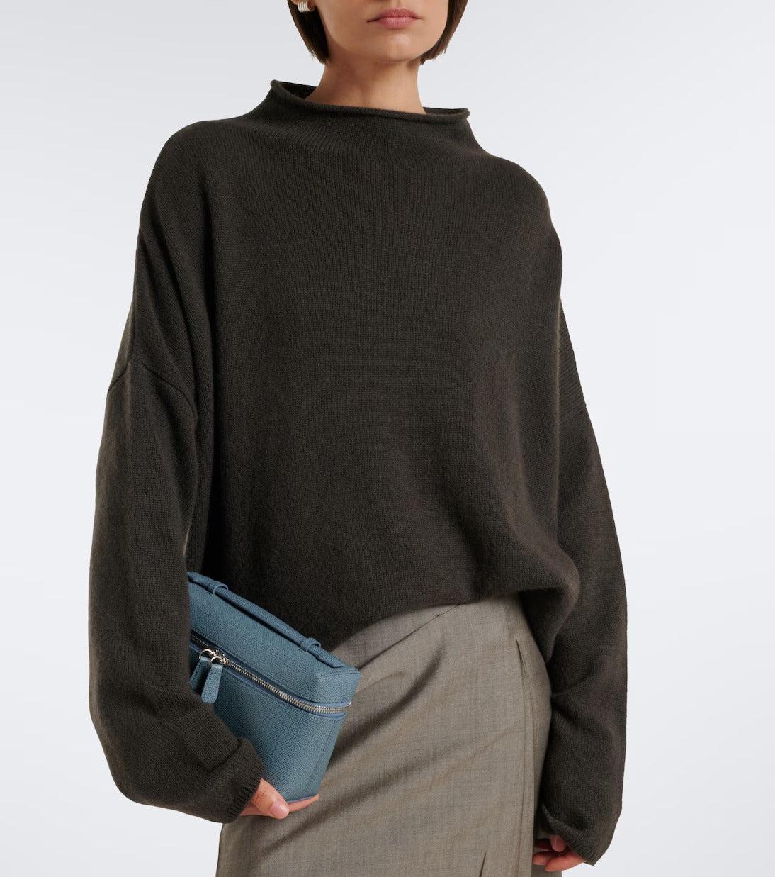 Lisa Yang-Lisa Yang Sandy Cashmere Sweater dark oak-dgallerystore