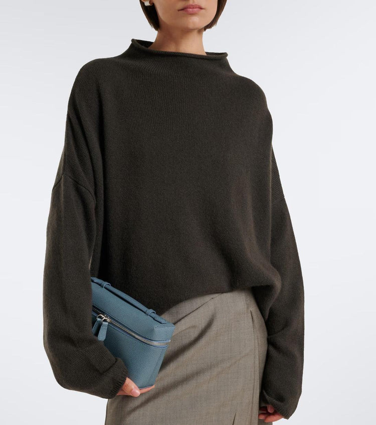 Lisa Yang-Lisa Yang Sandy Cashmere Sweater dark oak-dgallerystore