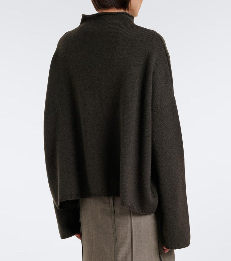 Lisa Yang-Lisa Yang Sandy Cashmere Sweater dark oak-dgallerystore