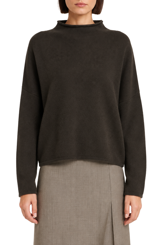 Lisa Yang-Lisa Yang Sandy Cashmere Sweater dark oak-dgallerystore