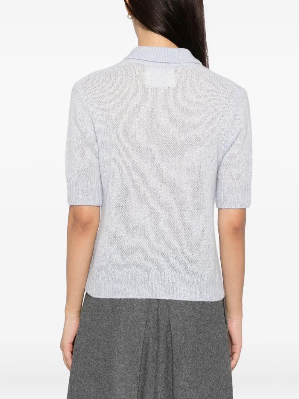 Lisa Yang-Lisa Yang Short-Sleeve Polo Masy cloudy-dgallerystore