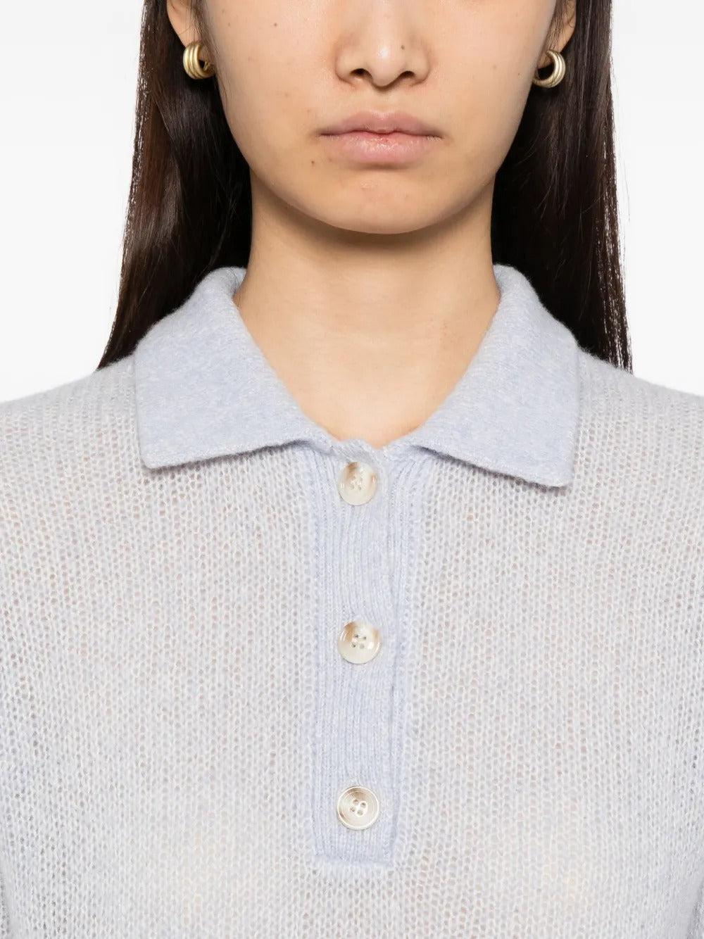 Lisa Yang-Lisa Yang Short-Sleeve Polo Masy cloudy-dgallerystore