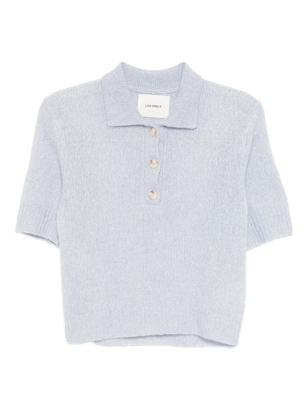 Lisa Yang-Lisa Yang Short-Sleeve Polo Masy cloudy-dgallerystore