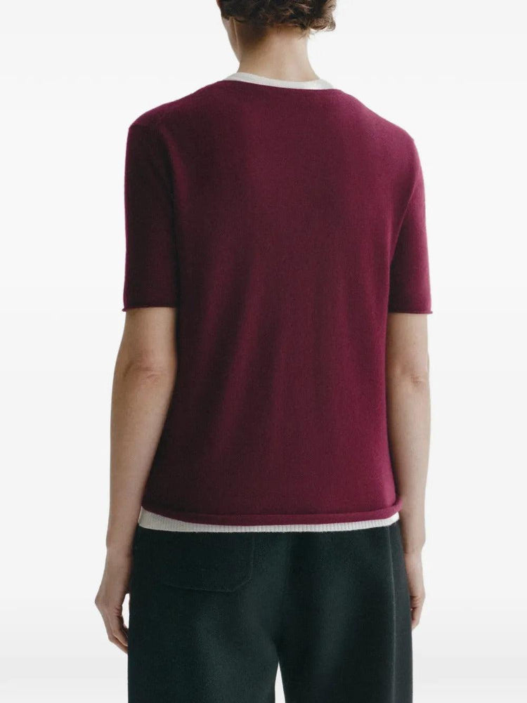 Lisa Yang-Lisa yang cila t-shirt deep plum-dgallerystore