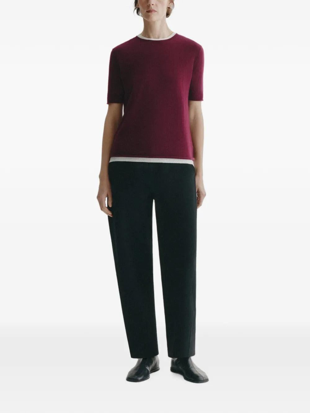 Lisa Yang-Lisa yang cila t-shirt deep plum-dgallerystore