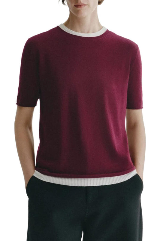 Lisa Yang-Lisa yang cila t-shirt deep plum-dgallerystore