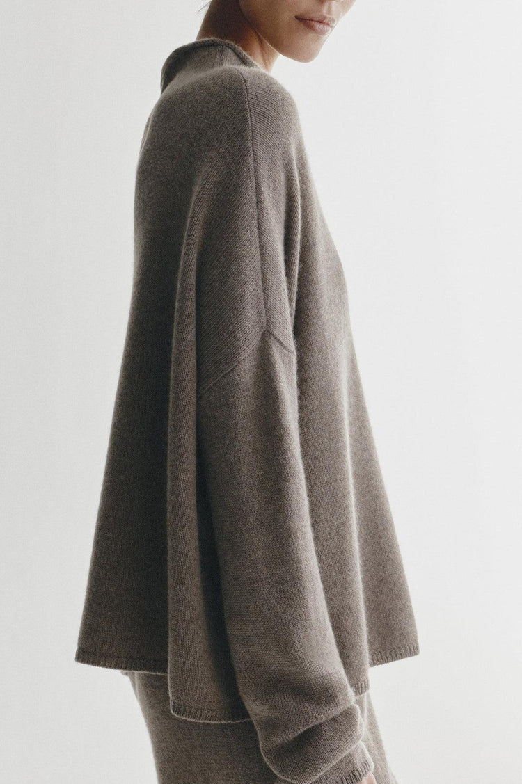 Lisa Yang-The sandy sweater truffle-dgallerystore