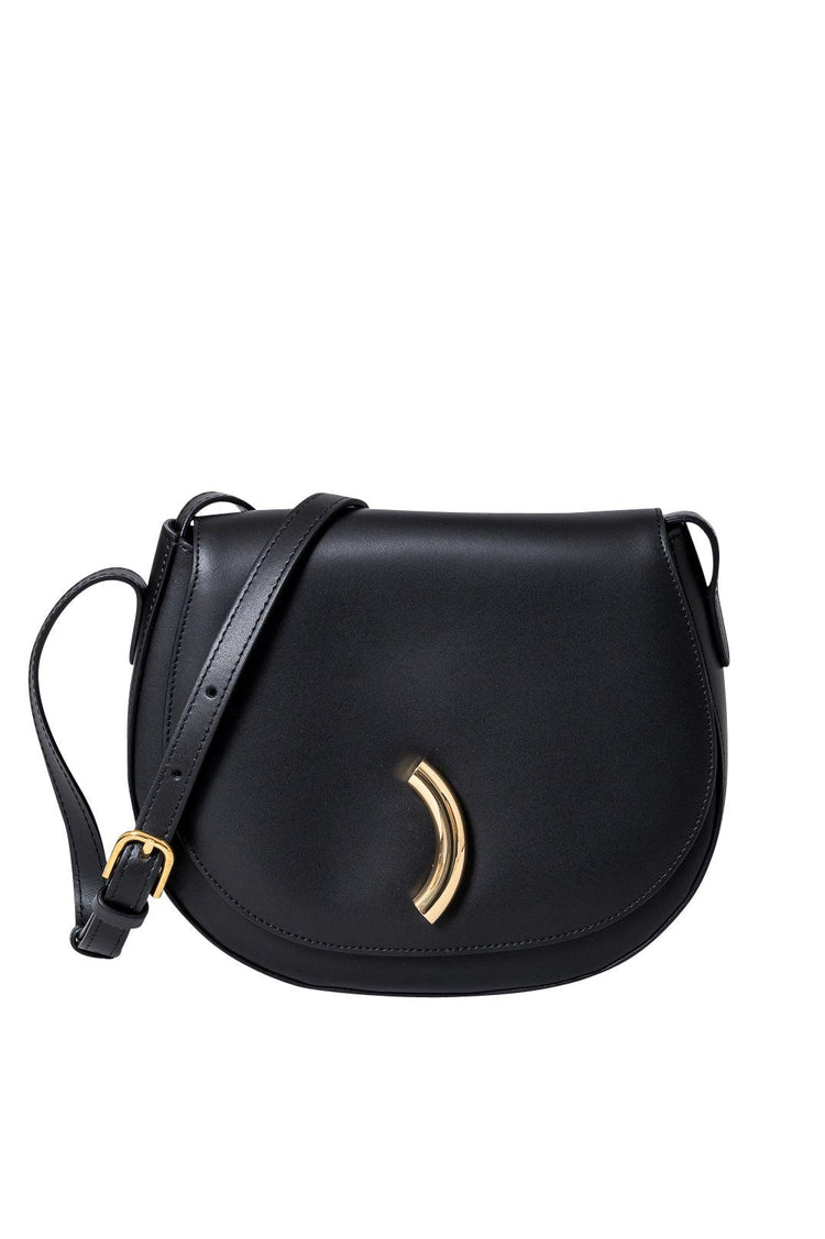 Little Liffner-Black Maccheroni Saddle Bag-CR3842-1-dgallerystore