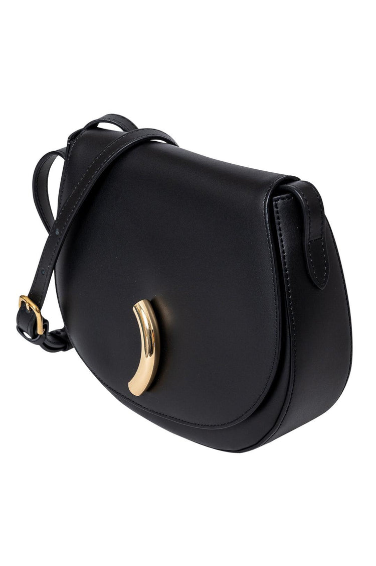 Little Liffner-Black Maccheroni Saddle Bag-dgallerystore