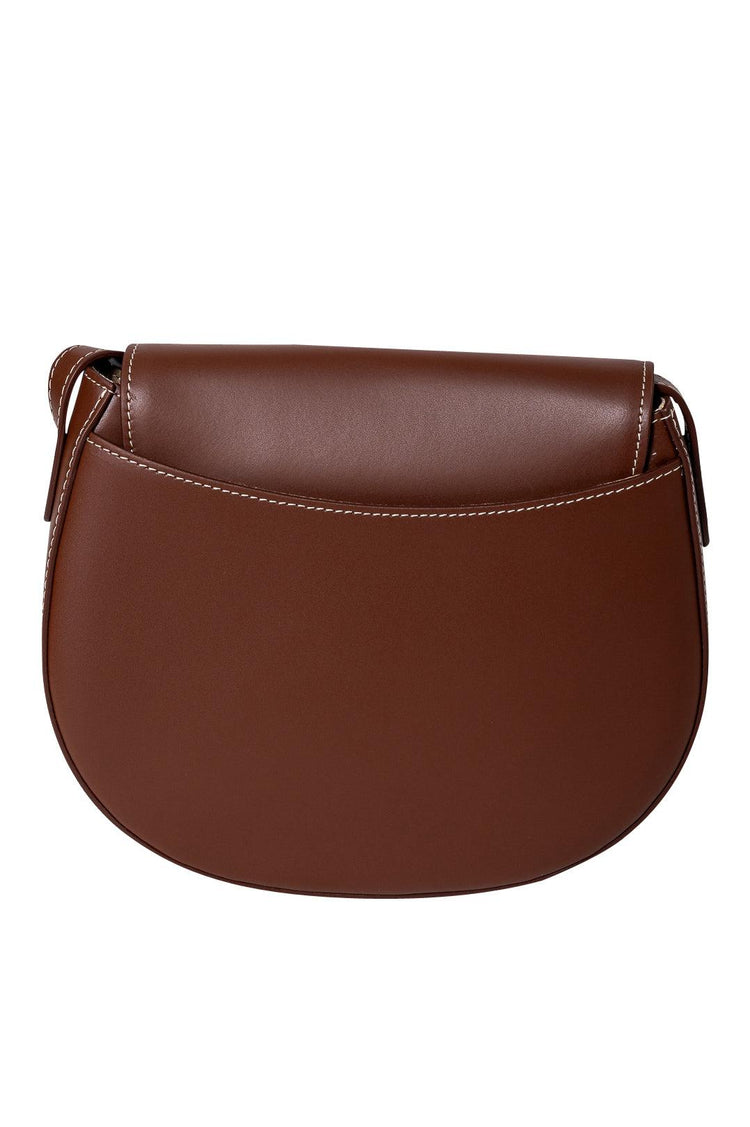 Little Liffner-Chestnut Maccheroni Saddle Bag-dgallerystore