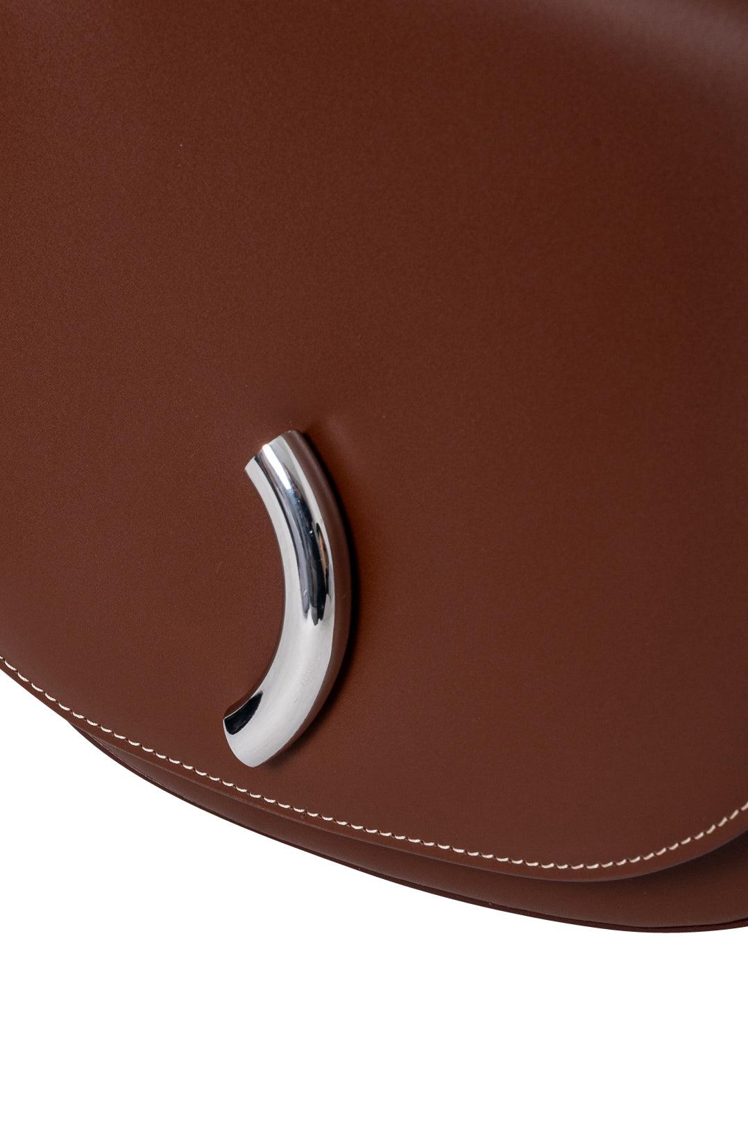 Little Liffner-Chestnut Maccheroni Saddle Bag-dgallerystore