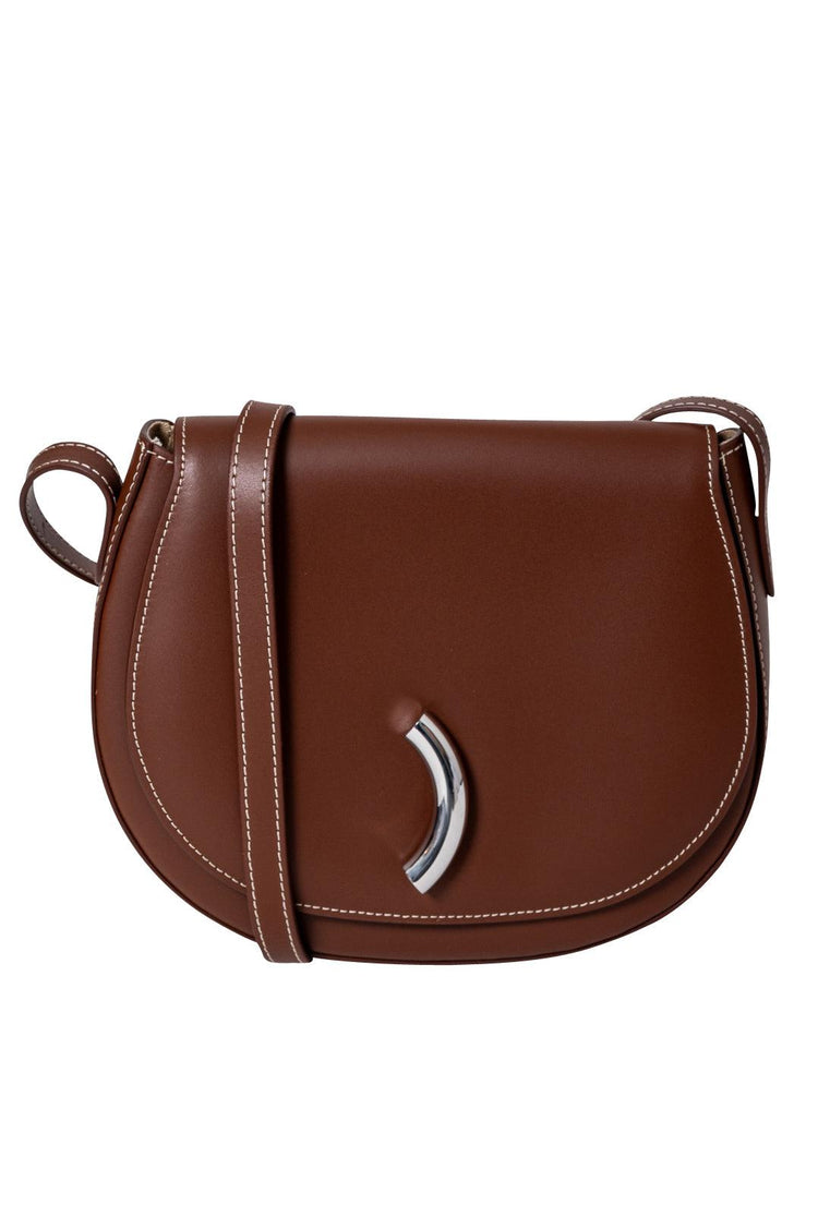 Little Liffner-Chestnut Maccheroni Saddle Bag-dgallerystore