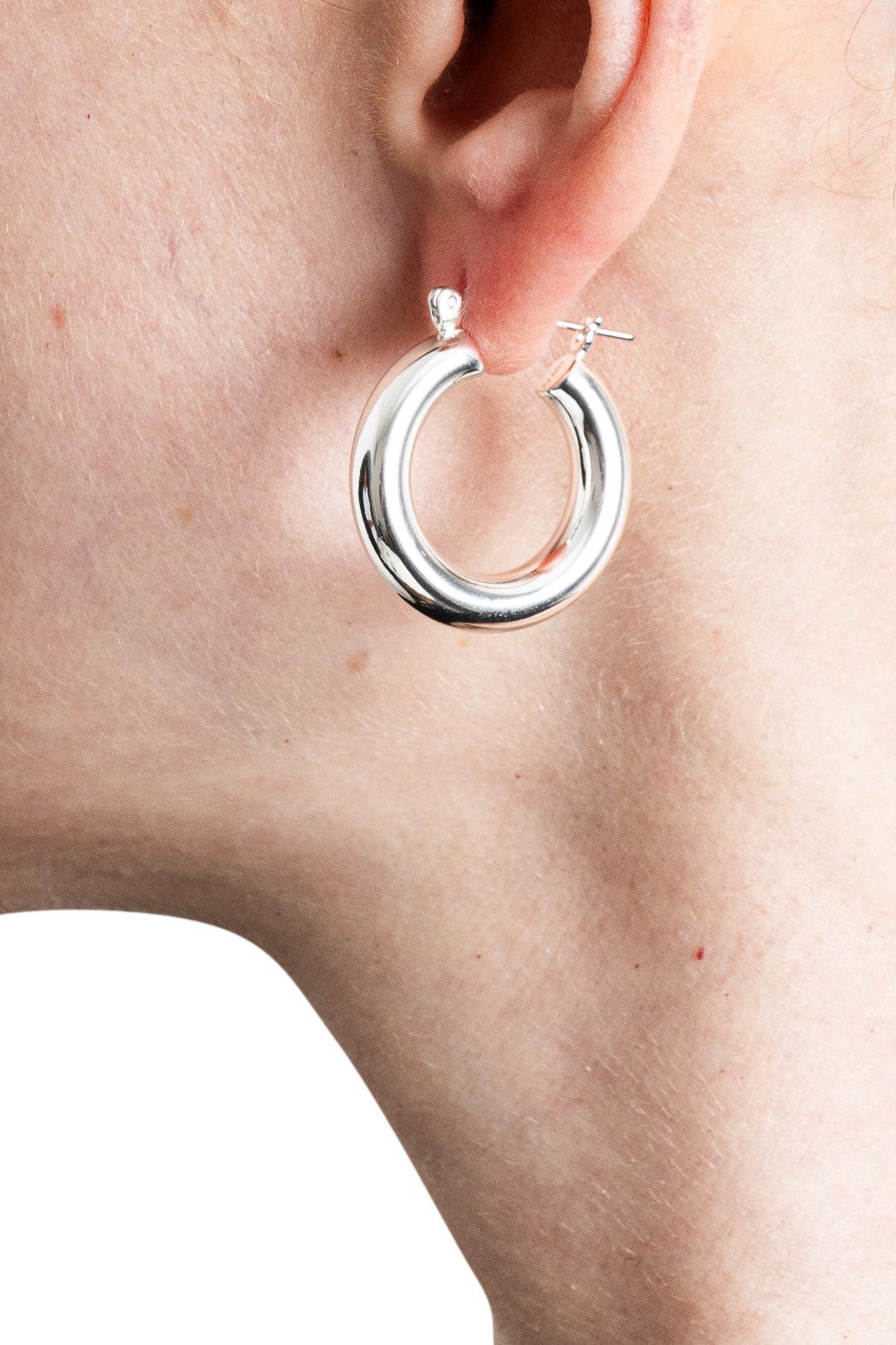 Luv Aj-Baby Amalfi Tube Hoops-PH17E-BATH-S Silver-dgallerystore