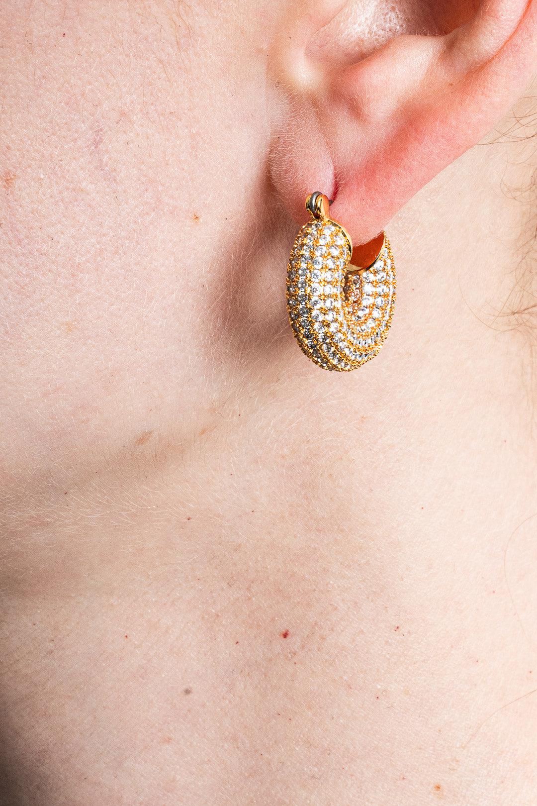 Luv Aj Pave Mini Donut Hoops CH4-PMDH-G Gold – 