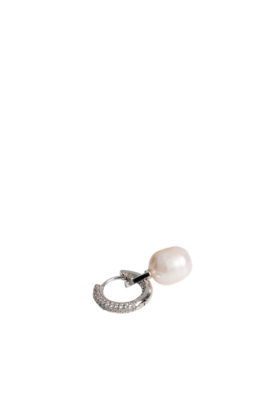 Luv Aj-Pave Pearl Amalfi Earrings-SM24-E-PPAH-S Silver-dgallerystore