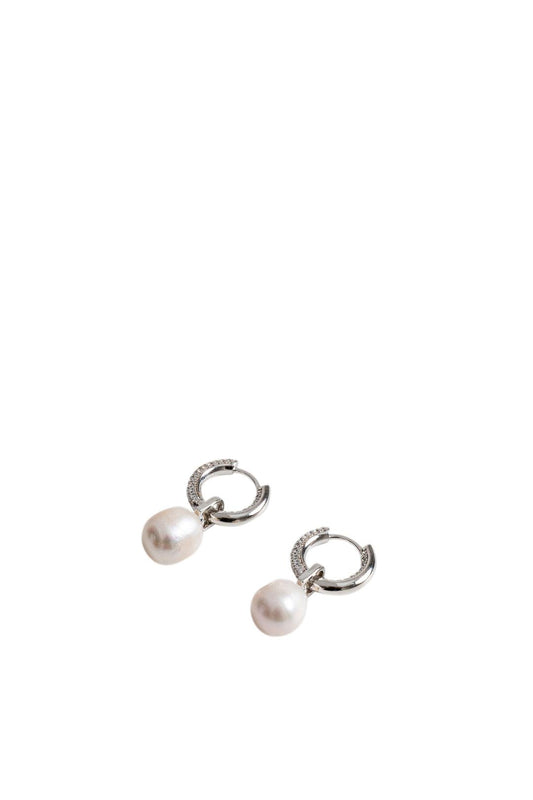 Luv Aj-Pave Pearl Amalfi Earrings-SM24-E-PPAH-S Silver-dgallerystore