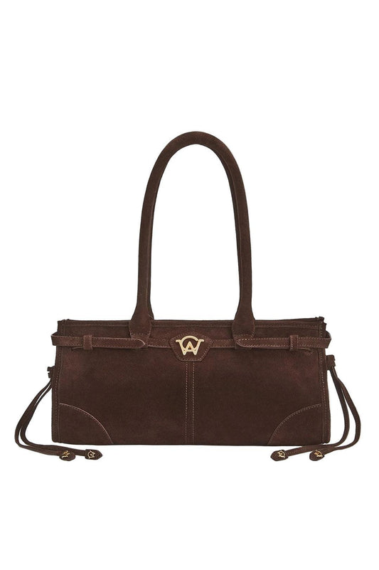 Manc-Baby jane - dark suede brown-dgallerystore