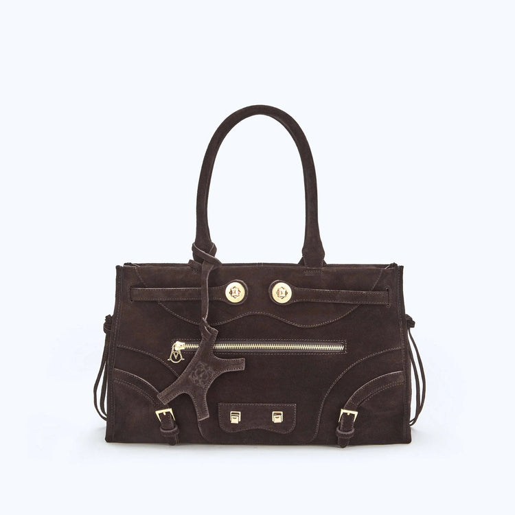 Manc-Zouzou - dark suede brown-dgallerystore