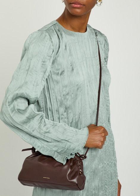 Mansur Gavriel-Cloud mini leather clutch 63160 choc chocolate 243431-dgallerystore