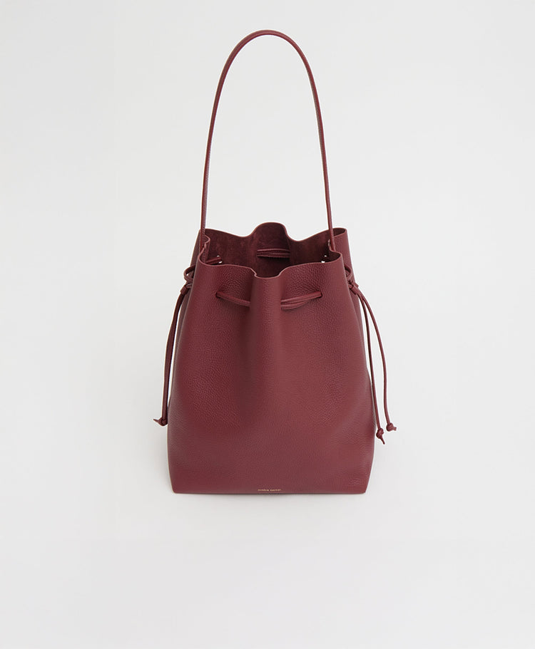 Mansur Gavriel-Drawssting Cabas bucket Oxblood-dgallerystore