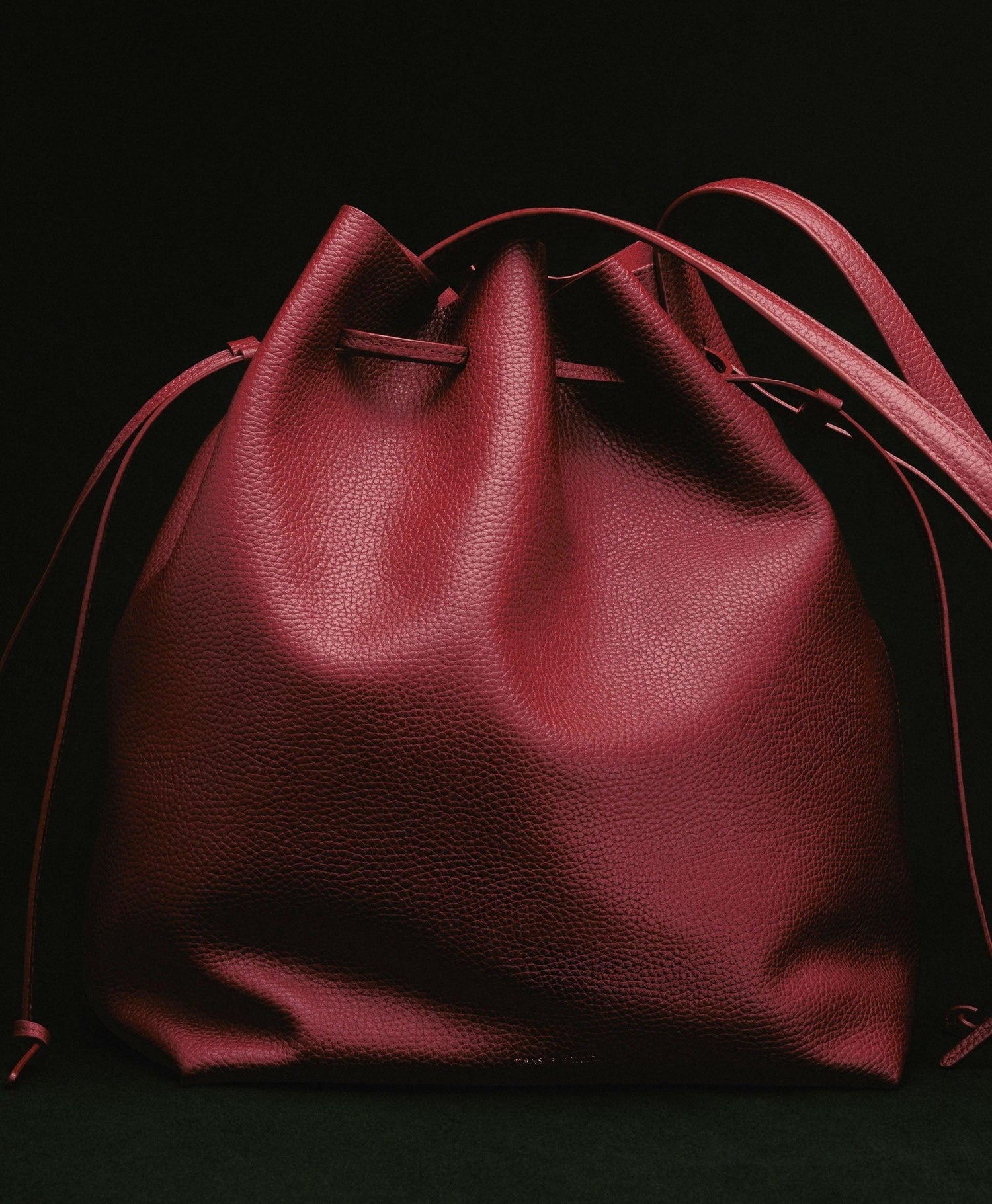 Mansur Gavriel-Drawssting Cabas bucket Oxblood-dgallerystore