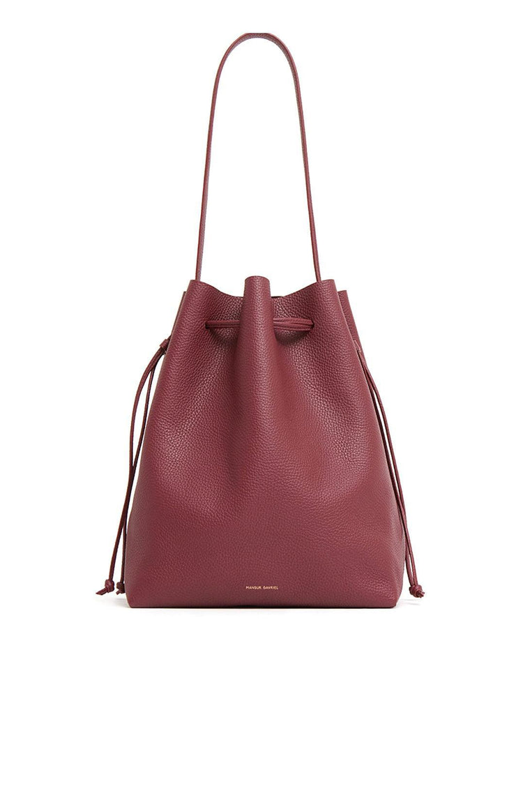 Mansur Gavriel-Drawssting Cabas bucket Oxblood-dgallerystore