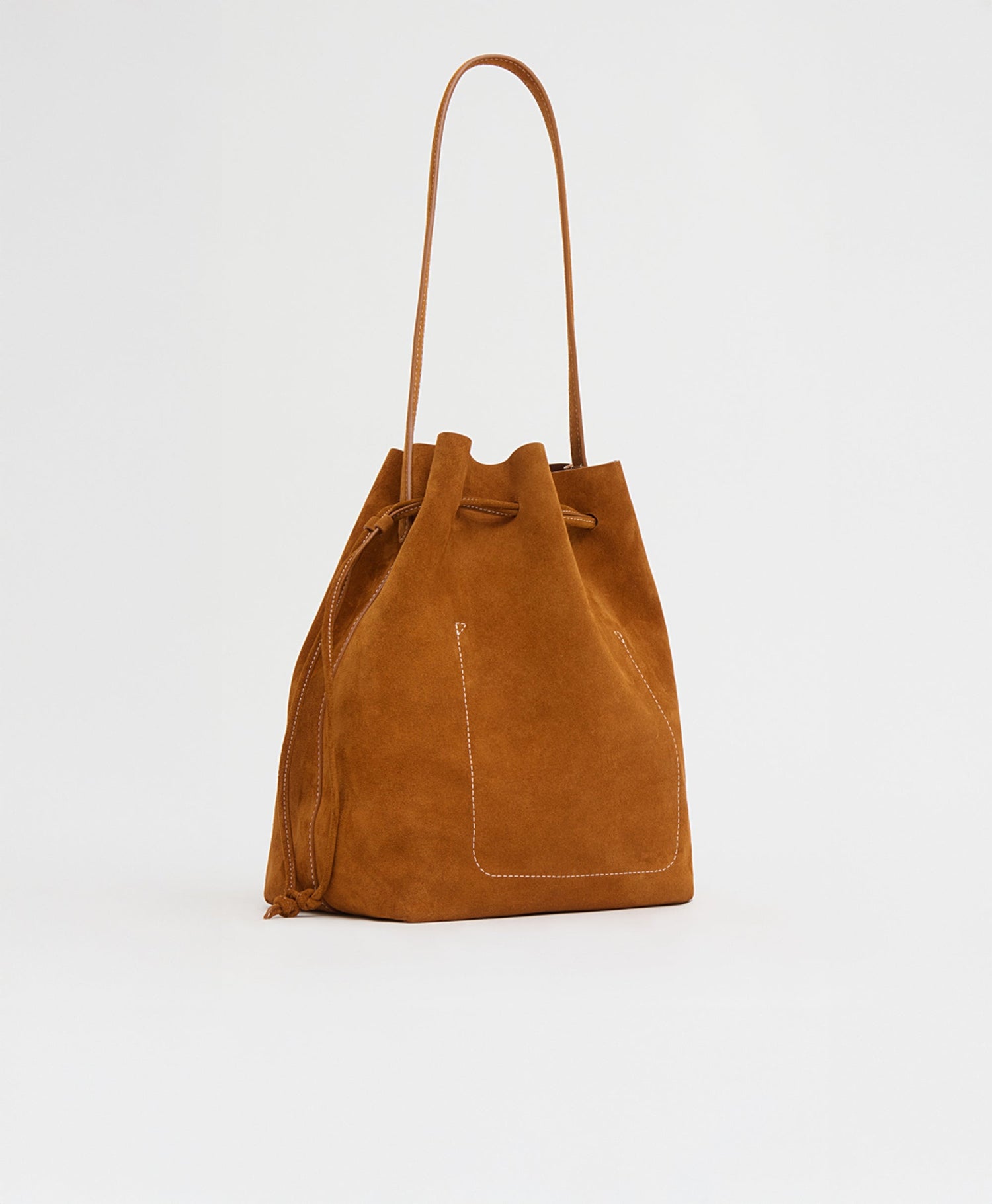 Mansur Gavriel-Drawstring Cabas bucket Saddle-dgallerystore