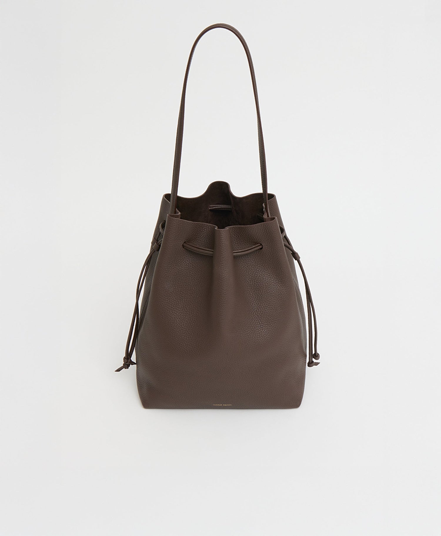 Mansur Gavriel-Drawstring Cabas bucket chocolate-dgallerystore