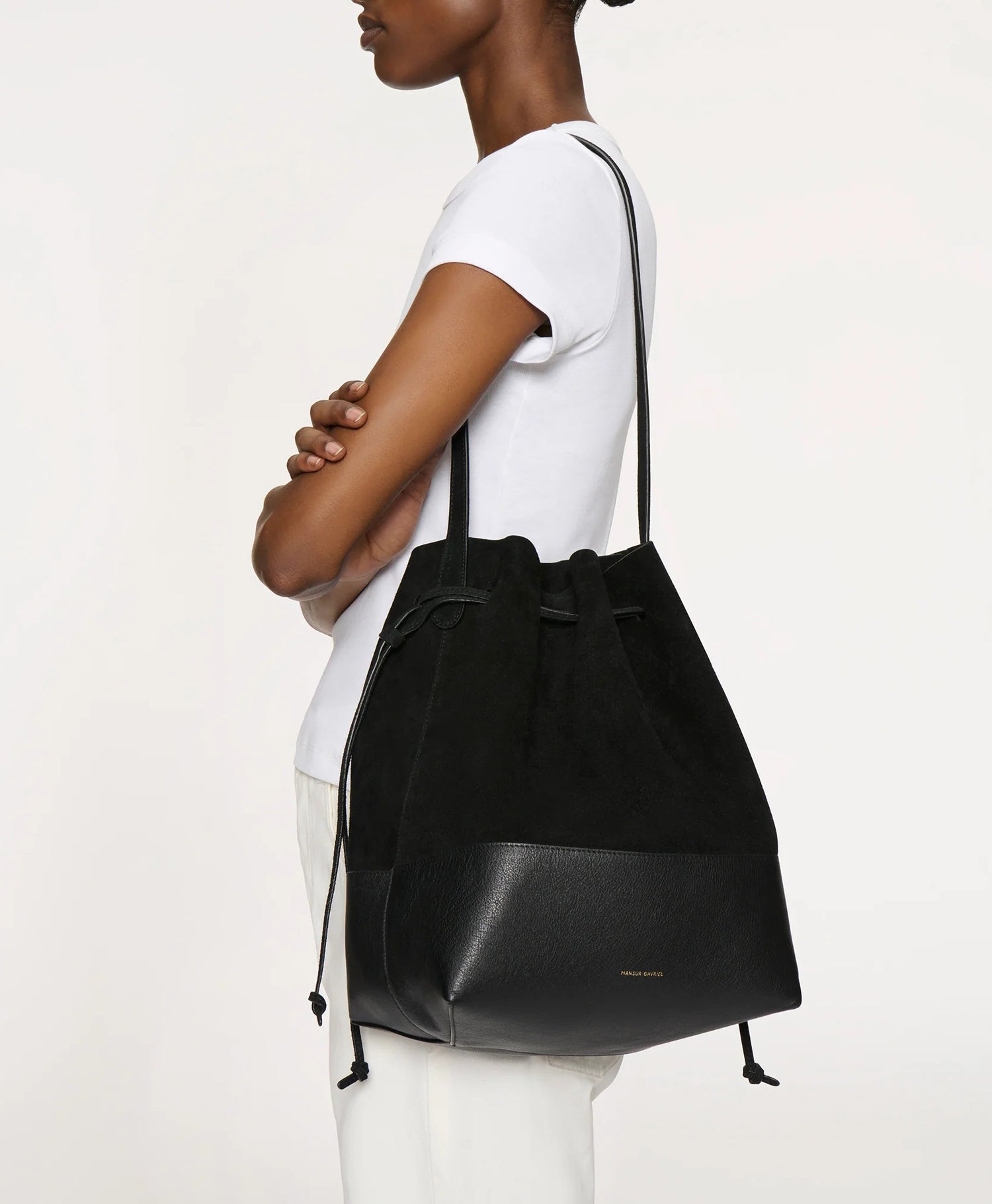 Mansur Gavriel-Drawstring cabas black black-dgallerystore