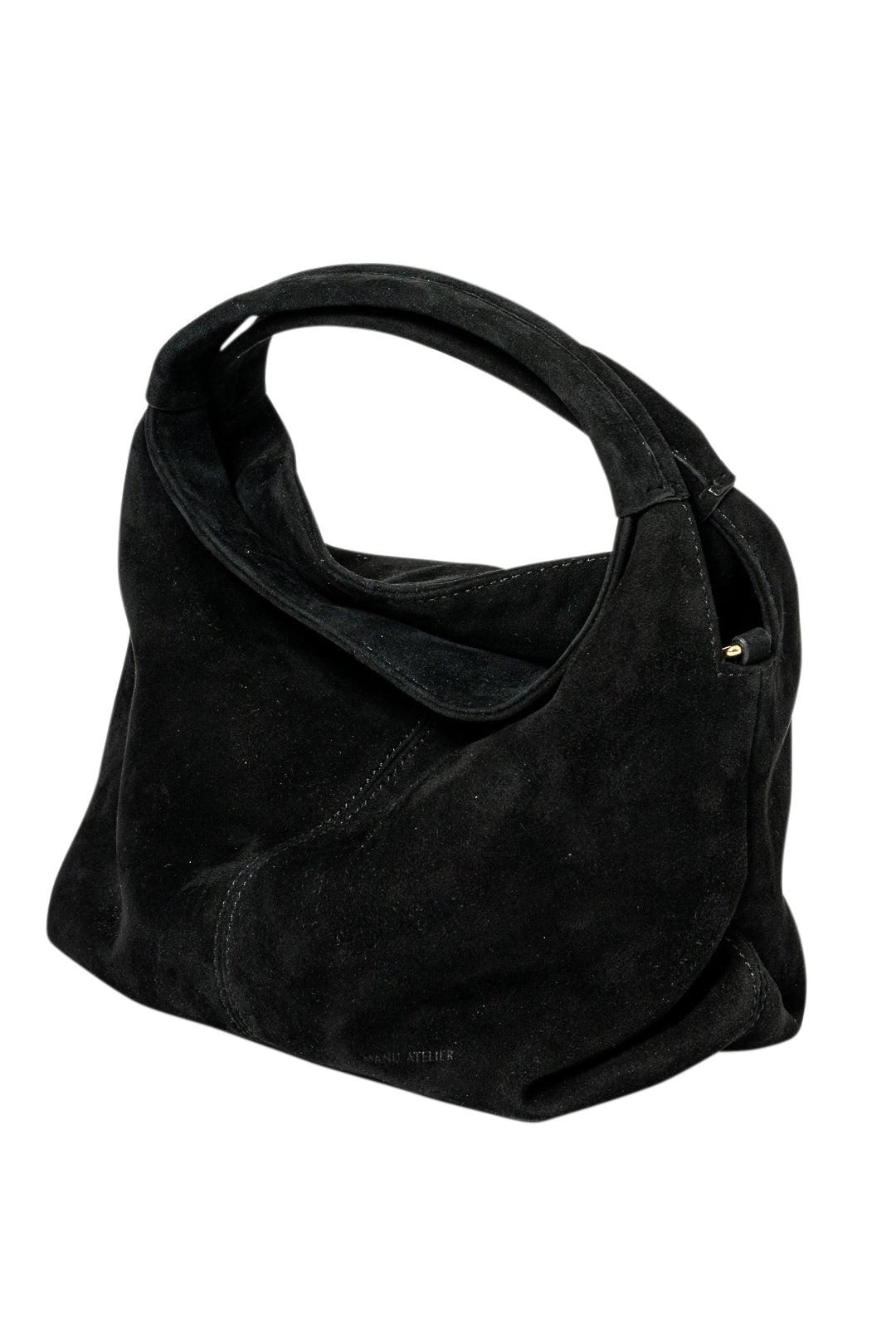 Manu Atelier-Mini Black Suede Gala Bag-2024265-dgallerystore