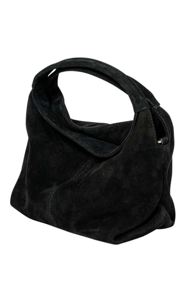 Manu Atelier-Mini Black Suede Gala Bag-dgallerystore