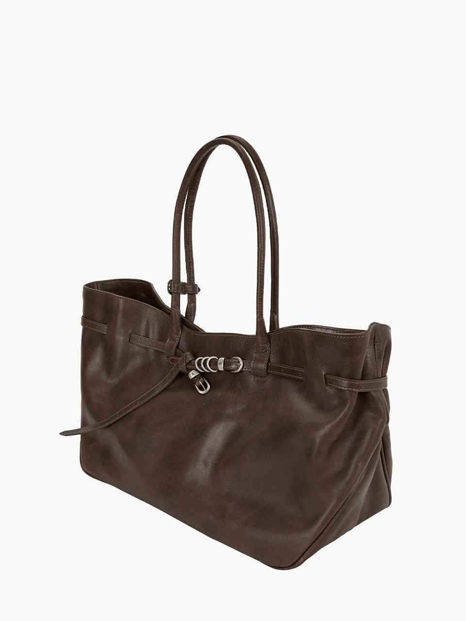 Margesherwood-Grandma used bag large_washed brown pull-up-dgallerystore